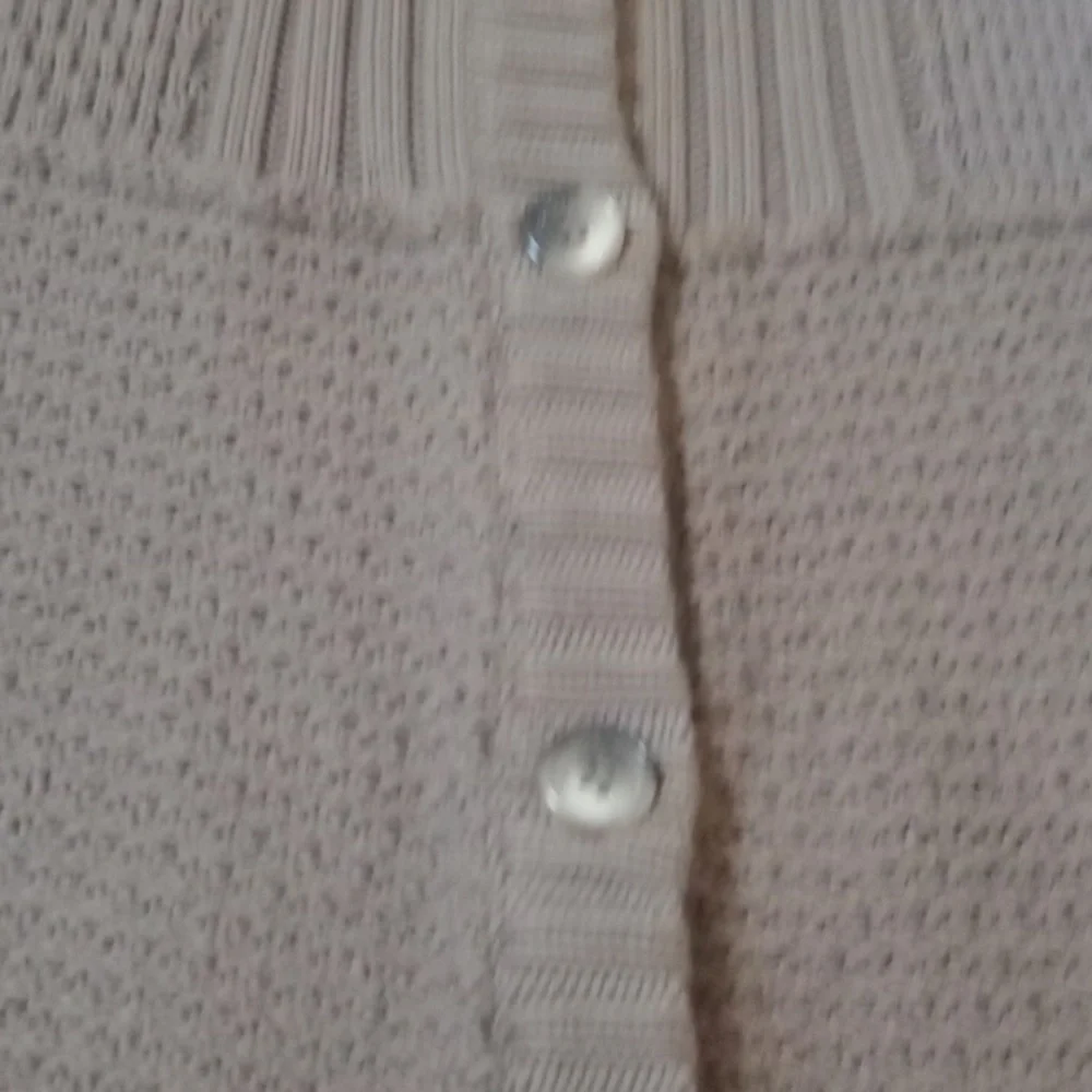 Calvin Klein Olive Green Button-Up Ribbed Cardigan | Size Medium